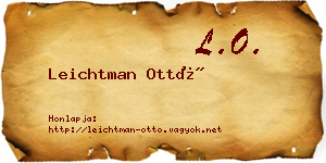 Leichtman Ottó névjegykártya