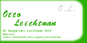 otto leichtman business card
